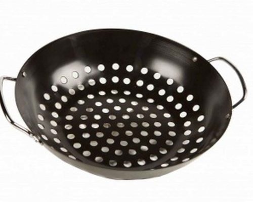 Сковорода WOK (диаметр 28см), перфорированная, 2 ручки, Big Green Egg