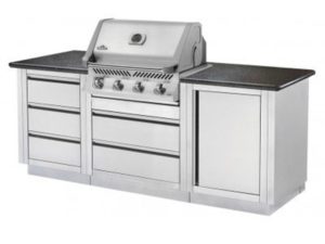 Модульная летняя кухня BBQ Gourmet-100 с грилем Наполеон BILEX-485, приусадебная кухня