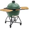 Керамический гриль Big Green Egg XLarge с подставкой с рукоятью и столиками из акации