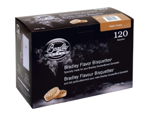 Древесные брикеты для копчения Bradley Smoker “Клён/Maple” (120 шт.)