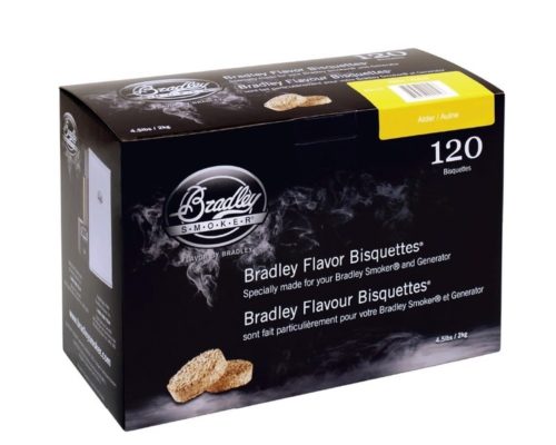Древесные брикеты для копчения Bradley Smoker “Ольха/Alder” (120 шт.)