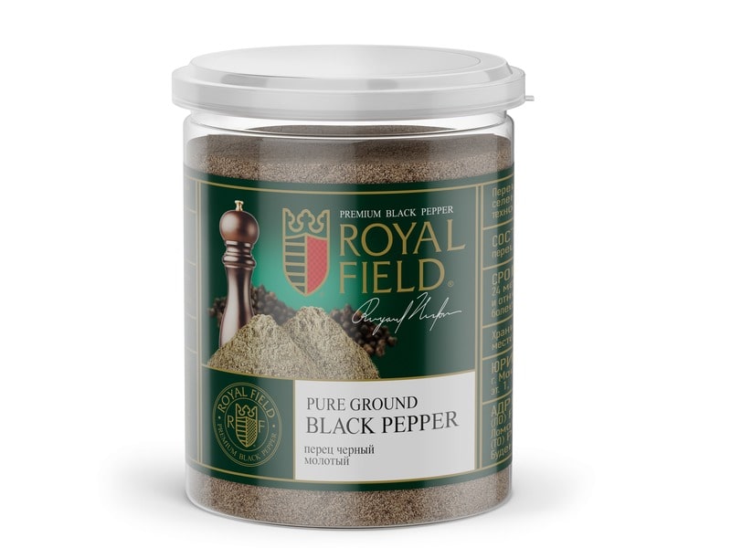 Перец черный молотый Роял Фиелд 400 г. Перец черный молотый ROYAL FIELD 400 г.
